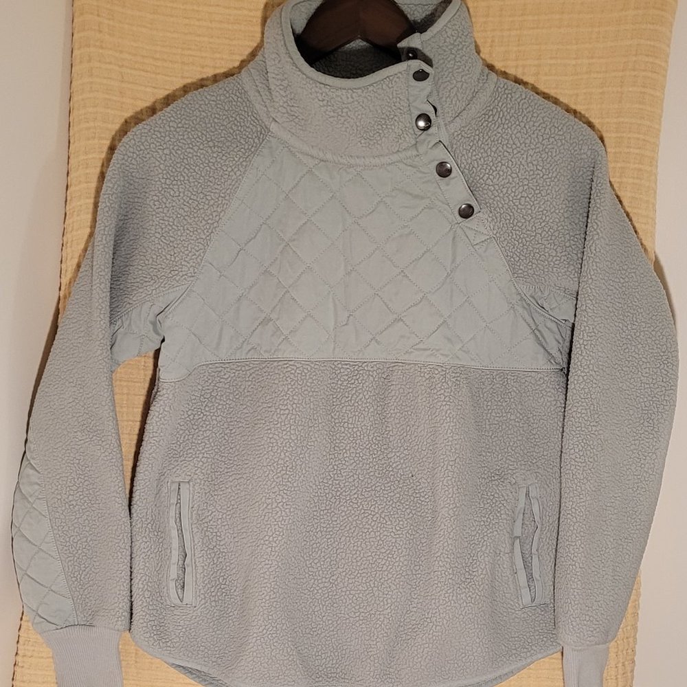 Abercrombie & Fitch Light Blue Snap Pullover XS